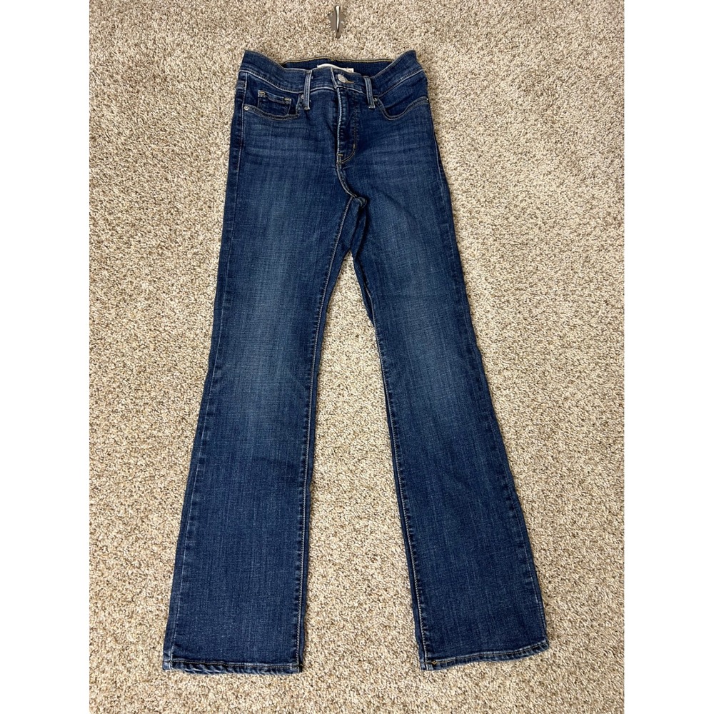 Levis 315 Shaping Bootcut Jeans Dark Wash Denim Blue Womens 26 x 29